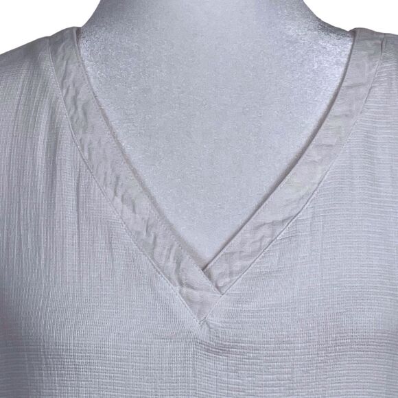 Soft Surroundings Cotton Gauze Embroidered Tunic Top White Size Medium - Picture 6 of 16
